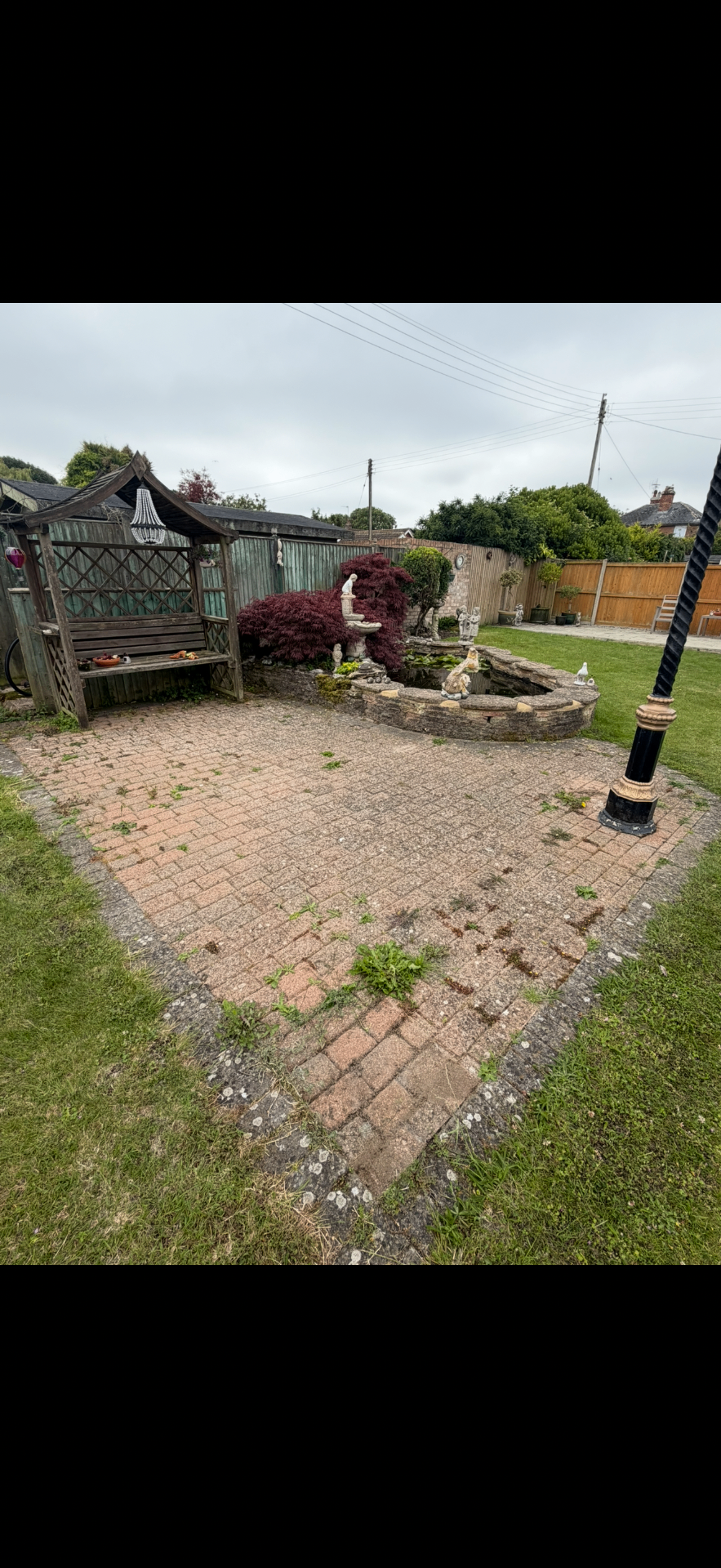Paved patio