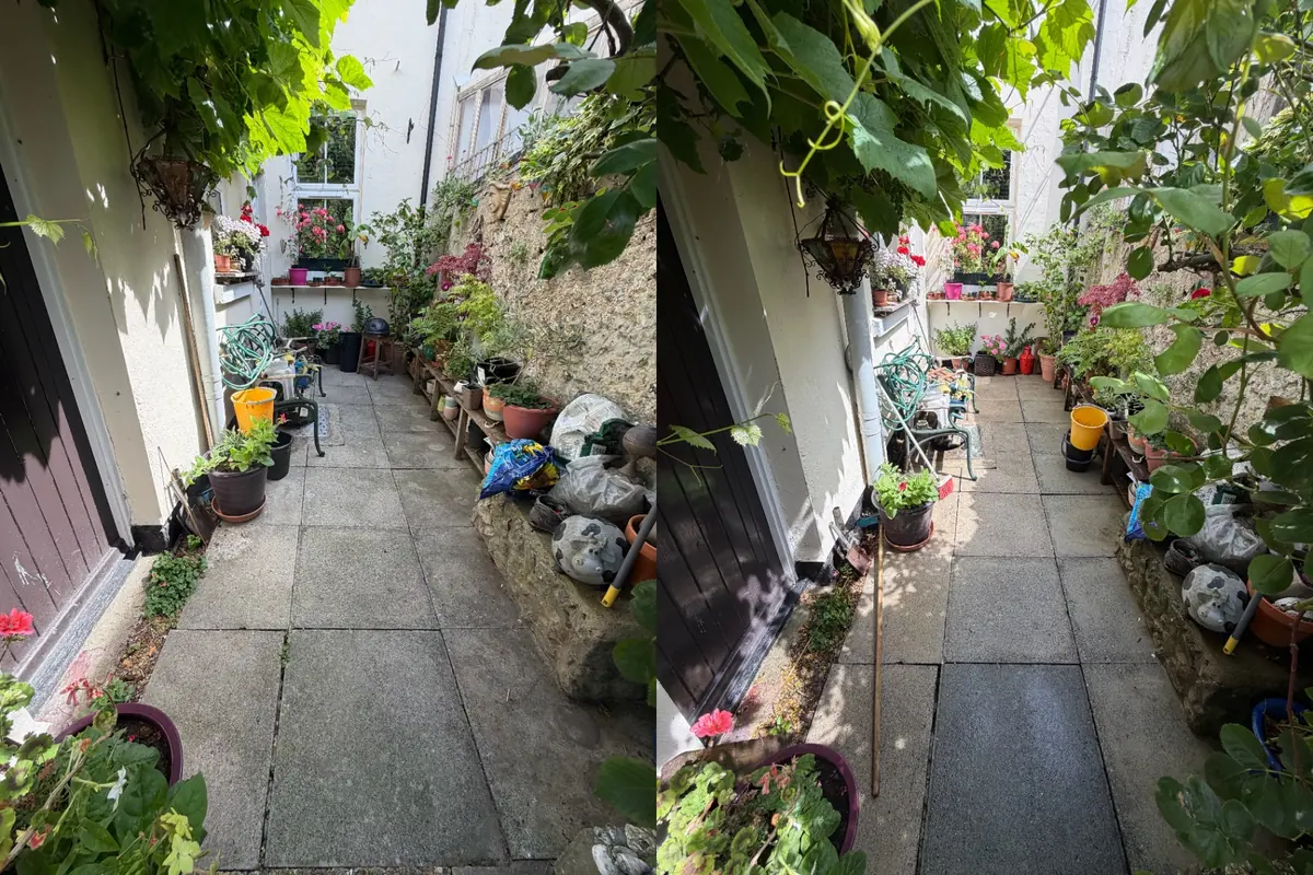 Block-paved driveway