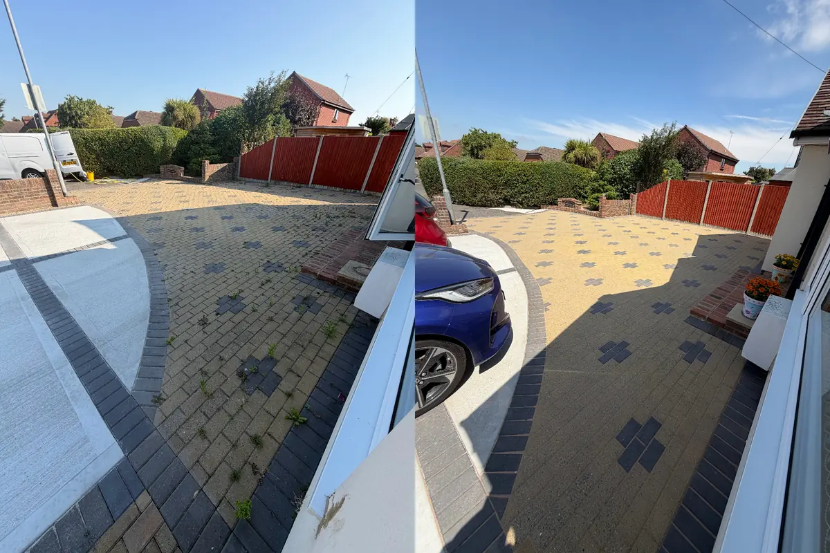 Block-paved driveway