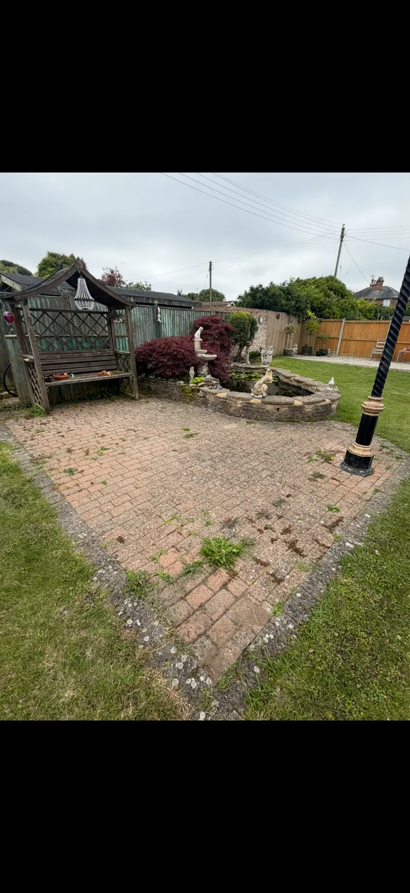 Paved patio