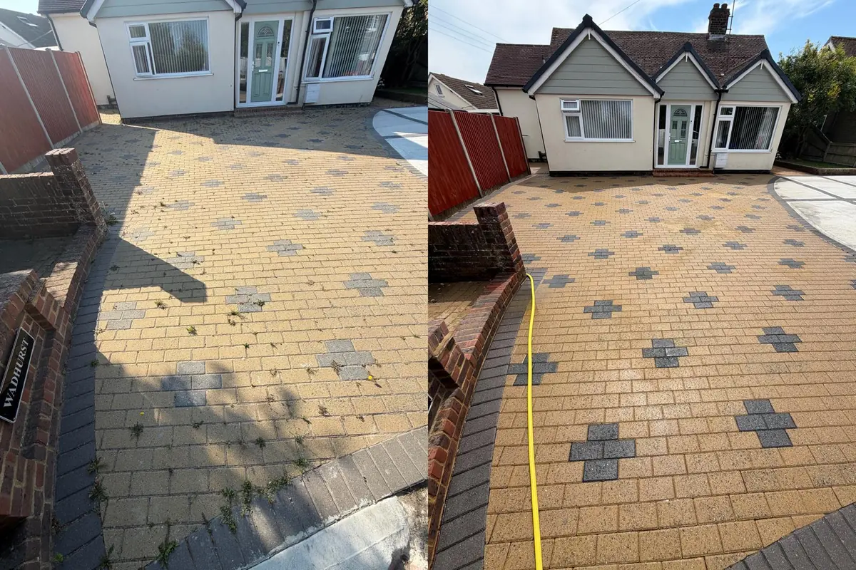 Block-paved driveway