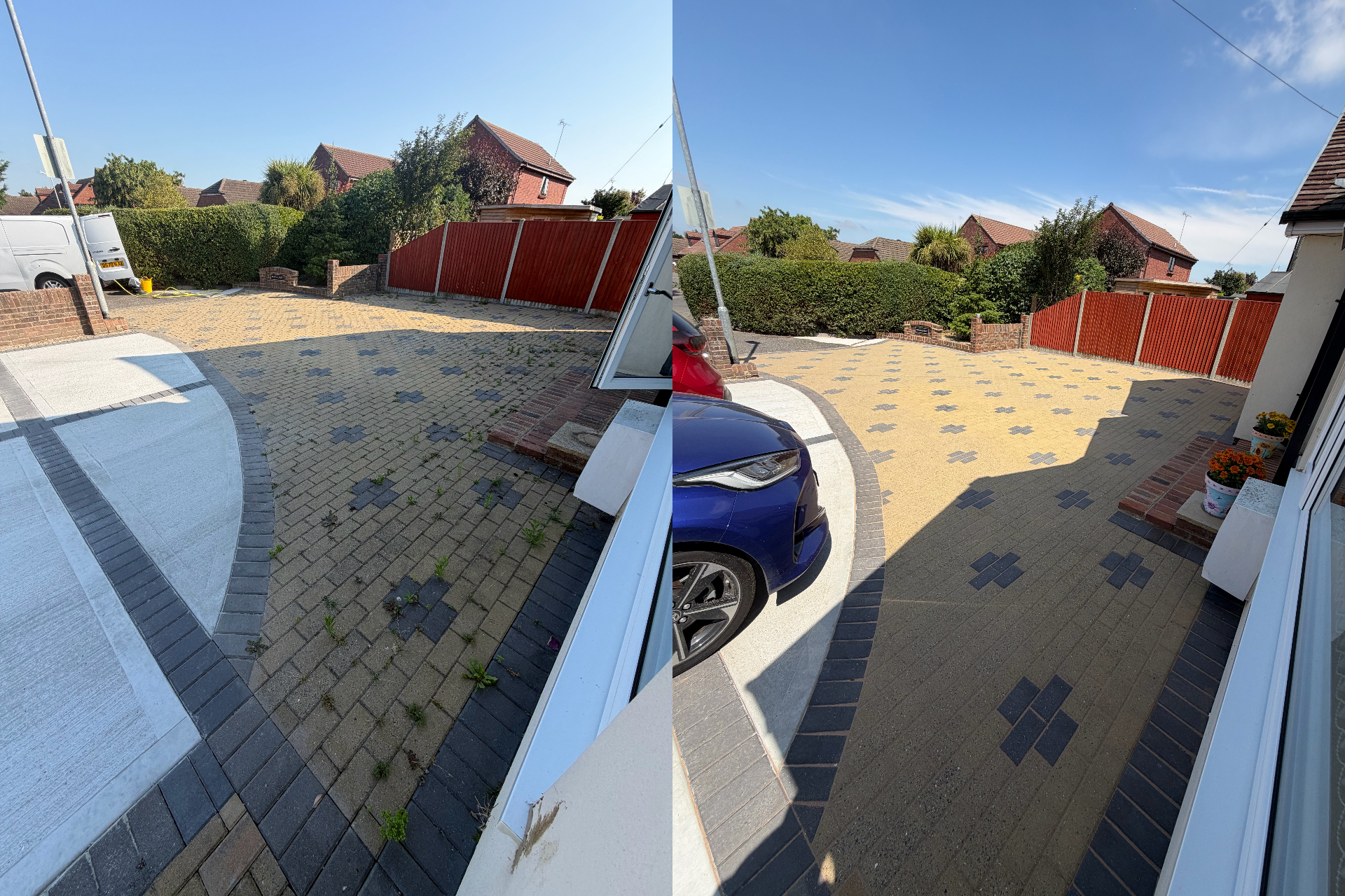 Block-paved driveway
