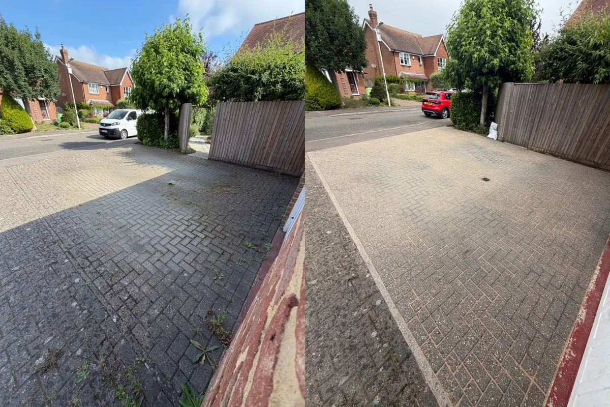 Block-paved driveway