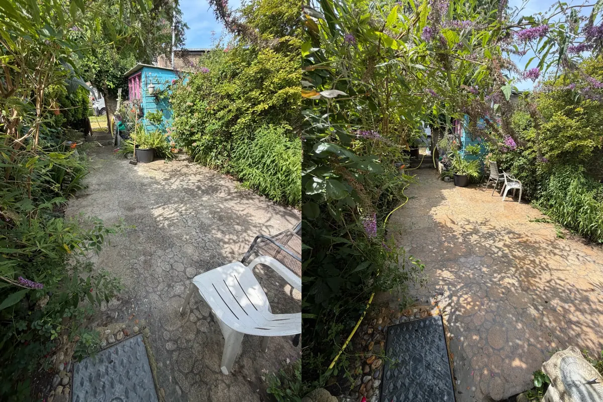 Block-paved driveway